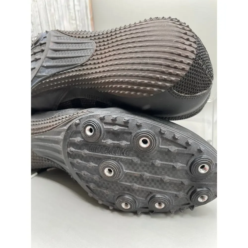 Nike Rival S Black Track Cleats Athletic Lace Up Shoes *No Spikes Men’s 11.5